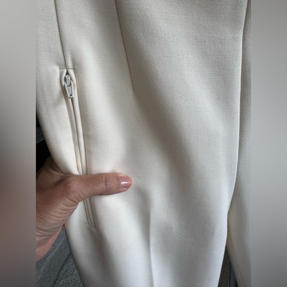 Club Monaco Cream Ivory Pleated Ankle Pants Trousers Size 6 - Picture 6 of 12